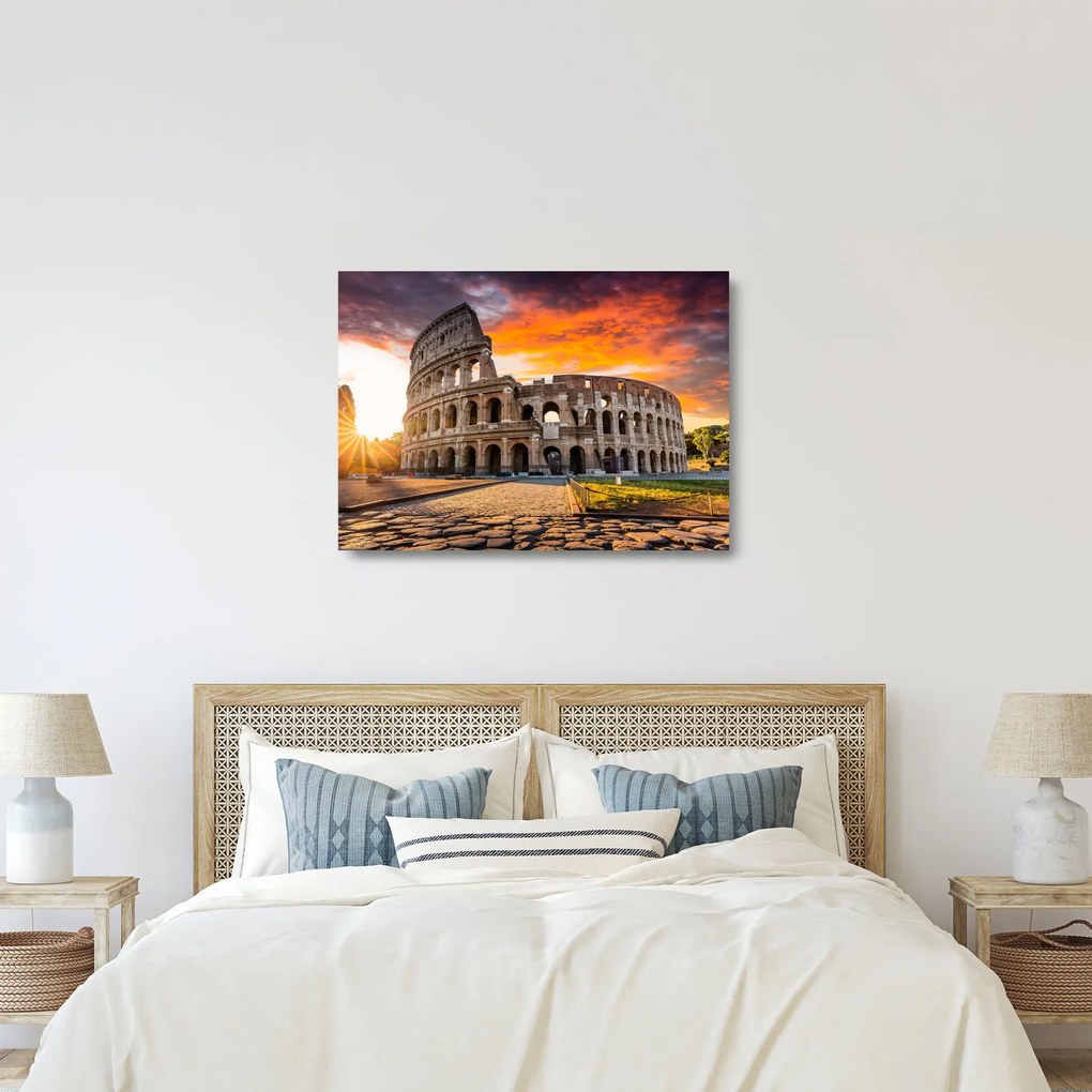 Tablou pe sticlă - Coloseum din Roma (70x50 cm)