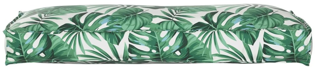 vidaXL Perna de palet pentru spătar cu model de frunze, 120 x 40 x 12 cm, din material Oxford.