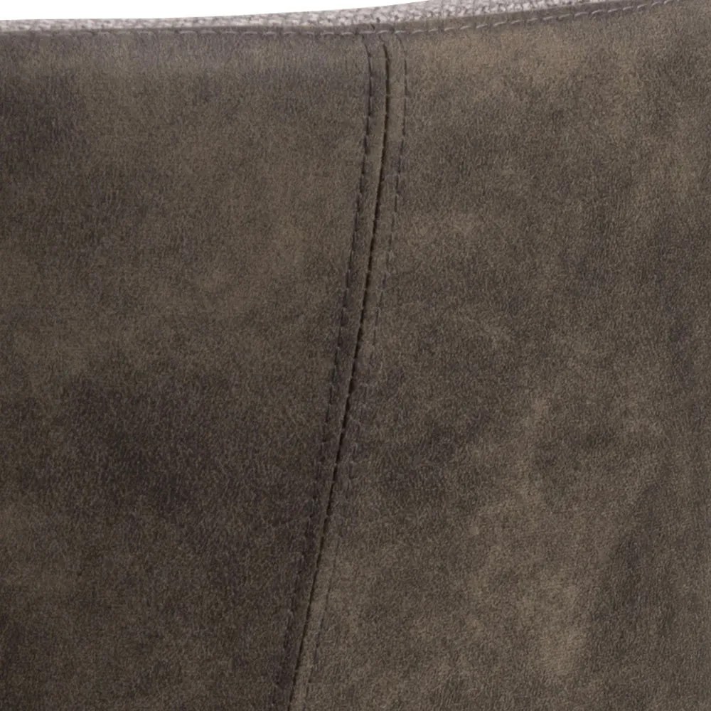 MAZZONI EXPORT IDA Taupe Gri Deschis/Antracit Maro (material Basel 34/Preston 96) - SCAUN TAPIȚAT MODERN PENTRU SALON/SUFRAGERIE LOFT