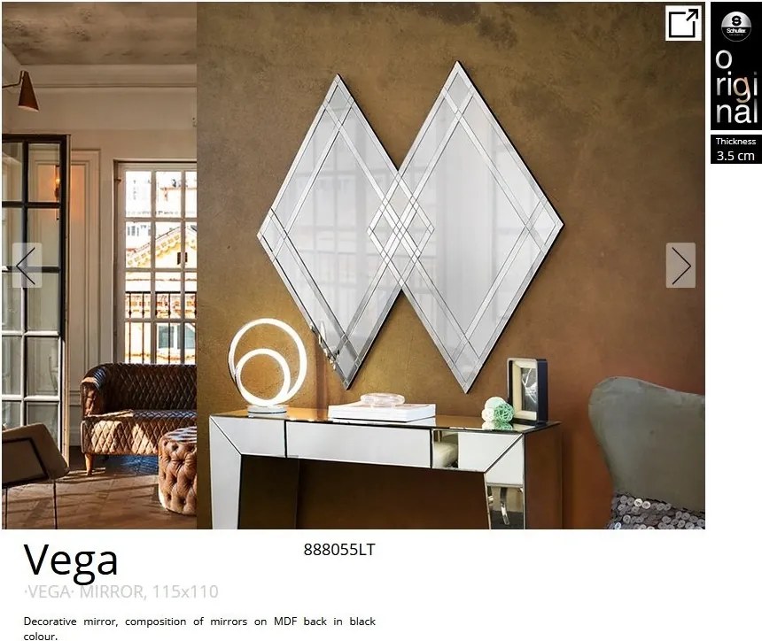 Oglinda decorativa design modern Vega 115x110cm