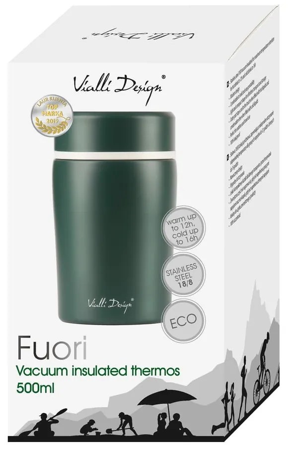 Termos pentru prânz Vialli Design Fuori, 500 ml, verde