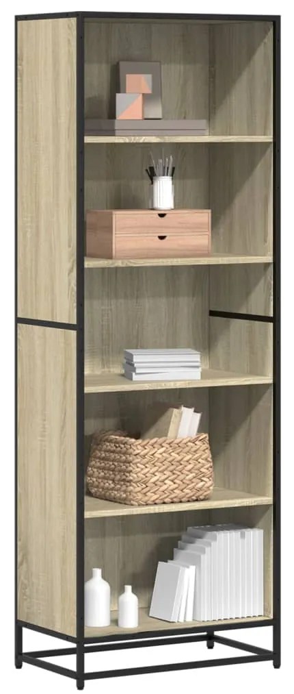 vidaXL Bibliotecă, stejar sonoma, 60x35x170,5 cm, lemn prelucrat