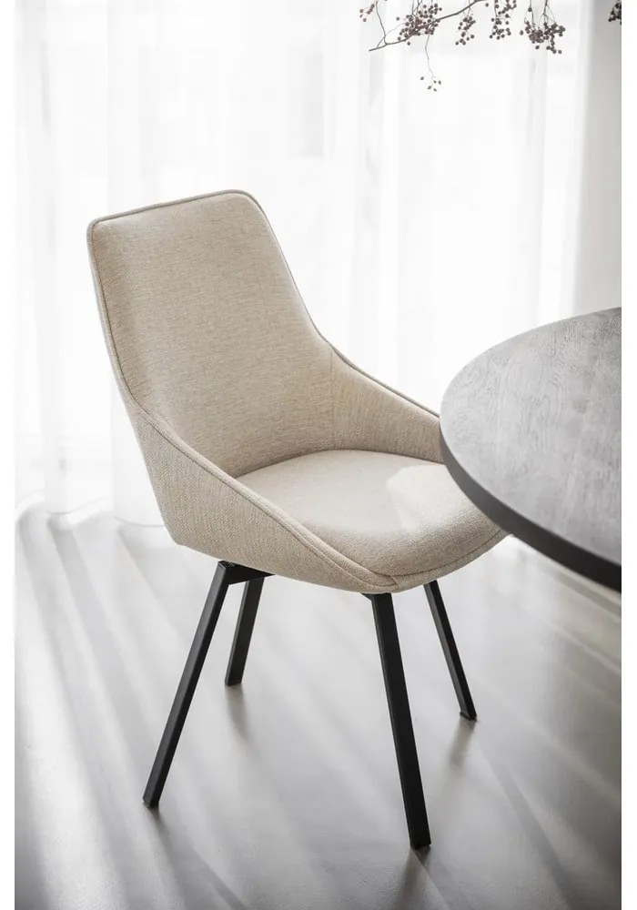 Scaune de dining bej 2 buc. Alison – Rowico