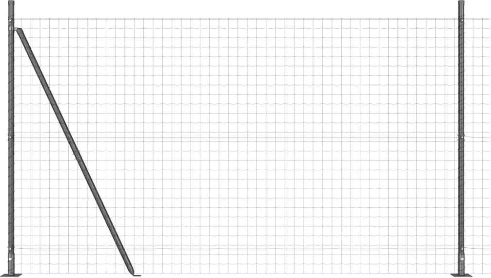 vidaXL Gard cu Stâlp Gri 1,4 x 10 m Oțel și PVC