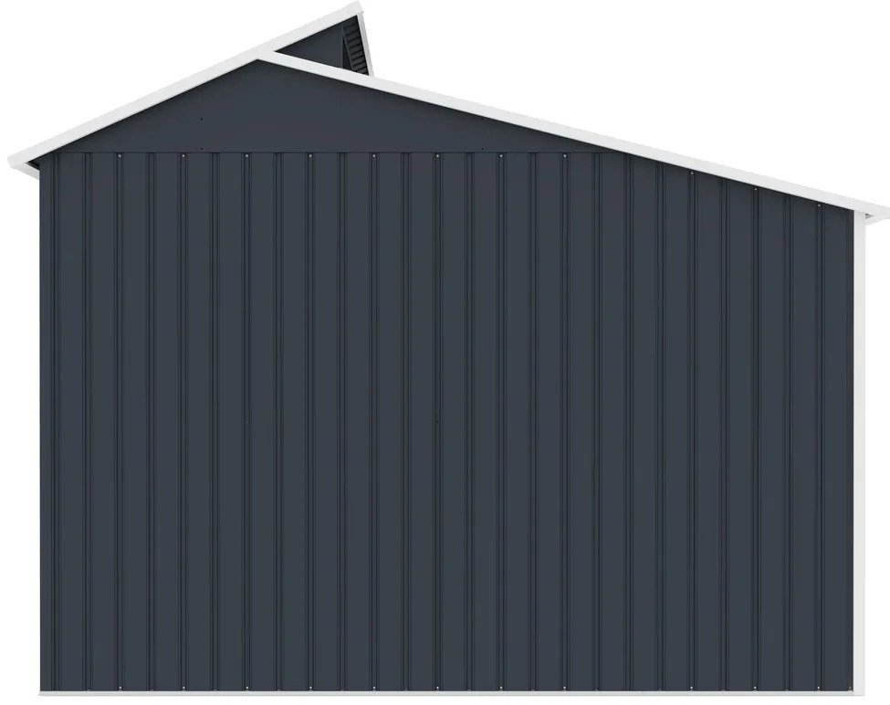 Furnigo Casă de grădină 292x129x229 cm - gri închis