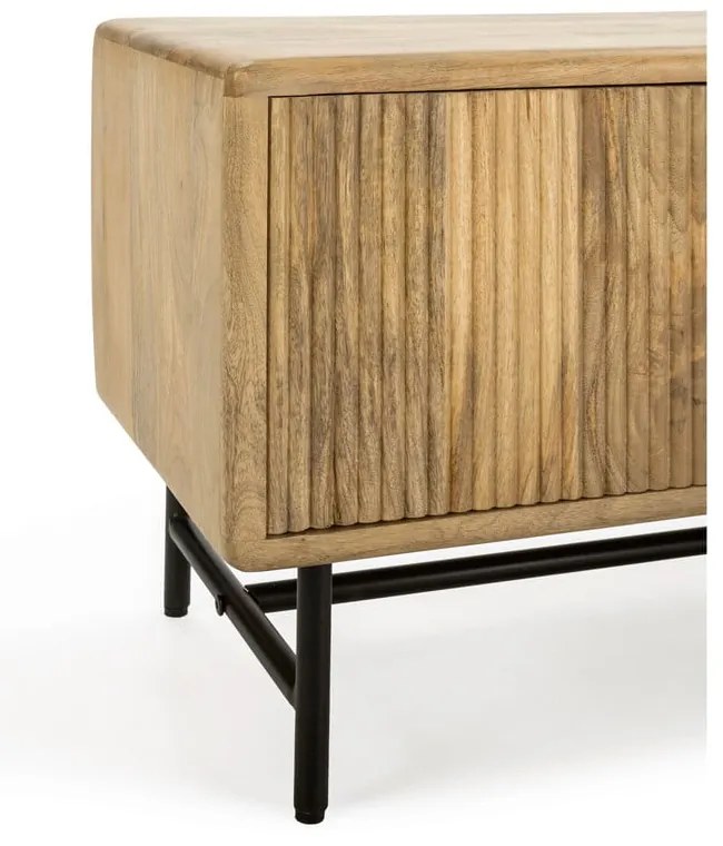Comodă TV în culoare naturală din lemn de mango 145x50x40 cm Mundra – MOME