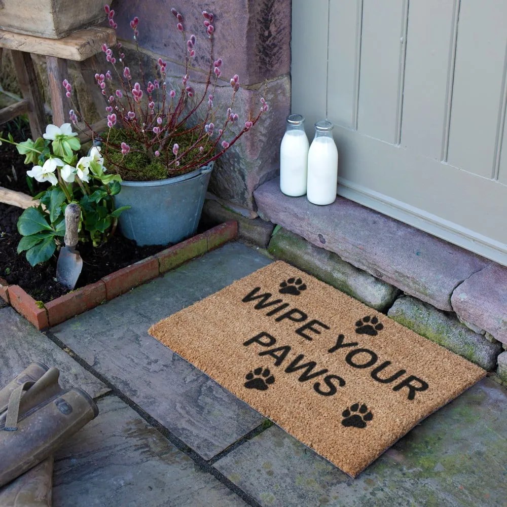 Covoraș de intrare din fibre de nucă de cocos 40x60 cm Wipe Your Paws – Artsy Doormats