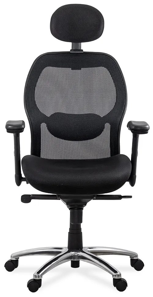 Scaun ergonomic SYYT 9513 negru, suport 150 kg și cotiere reglabile