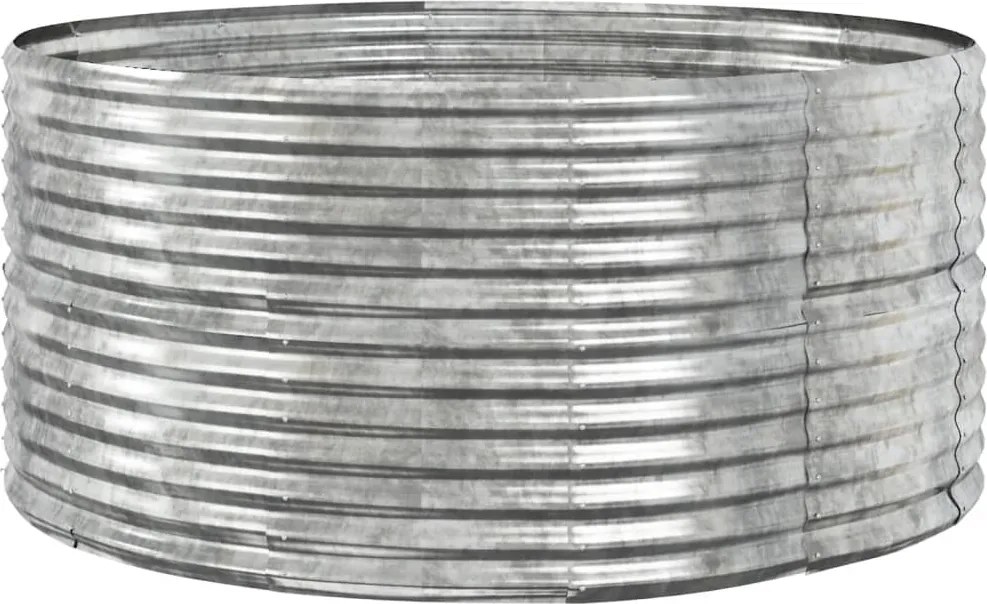 vidaXL Jardinieră de grădină, argintiu, 140x140x68 cm, oțel galvanizat