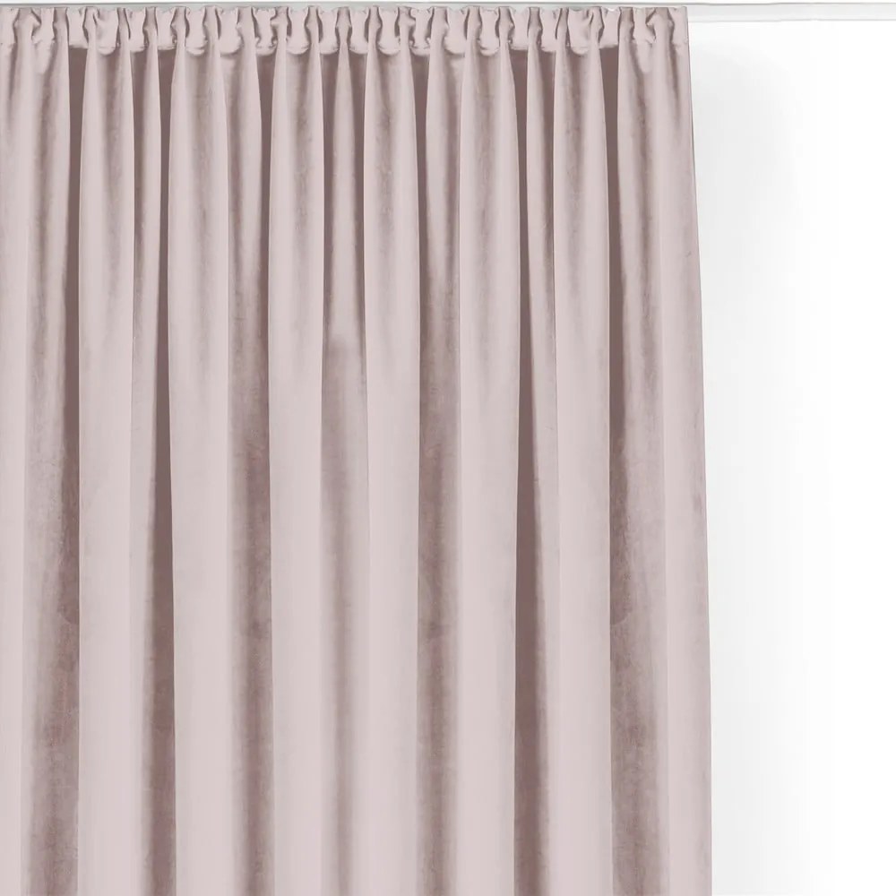 Draperie roz-deschis dimout (semi-opacă) din catifea 140x225 cm Velto – Filumi