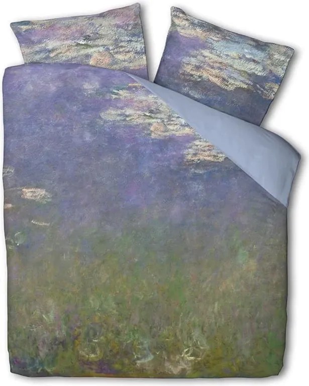 Lenjerie de pat din satin de bumbac WATER LILIES ART COLLECTION Dimensiune lenjerie de pat: 2 buc 60 x 70 cm | 200 x 200 cm