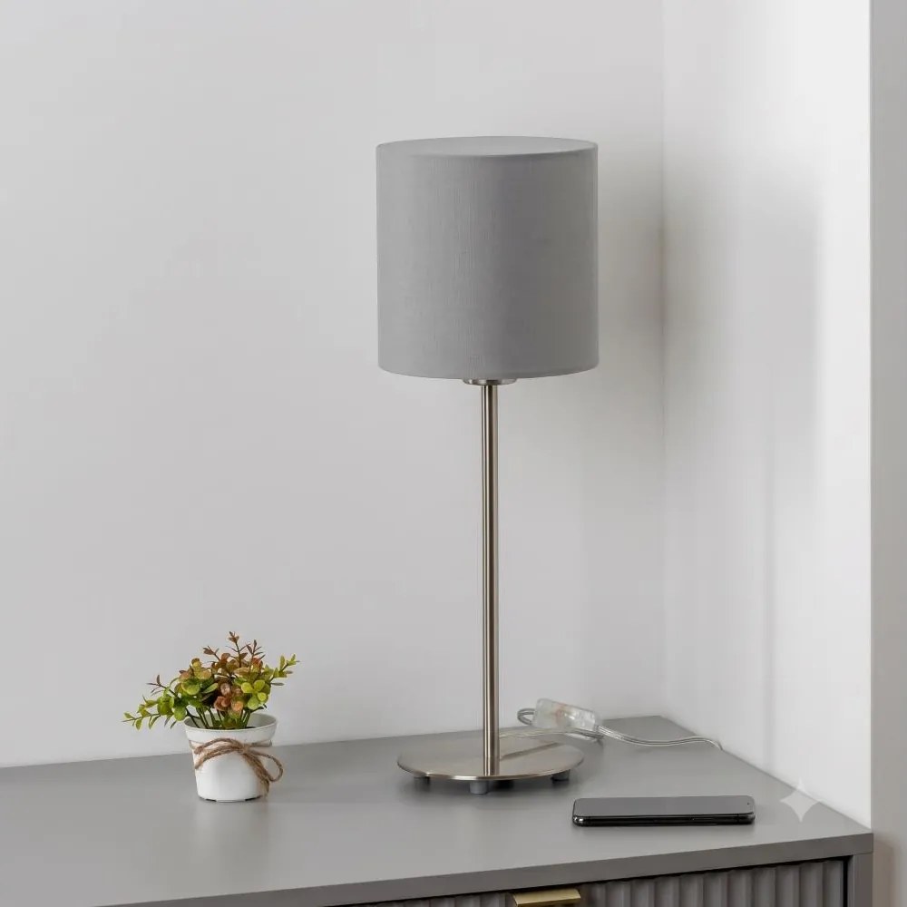 Brilagi - Lampă de masă LED NUBILA 1xE27/60W/230V, gri deschis