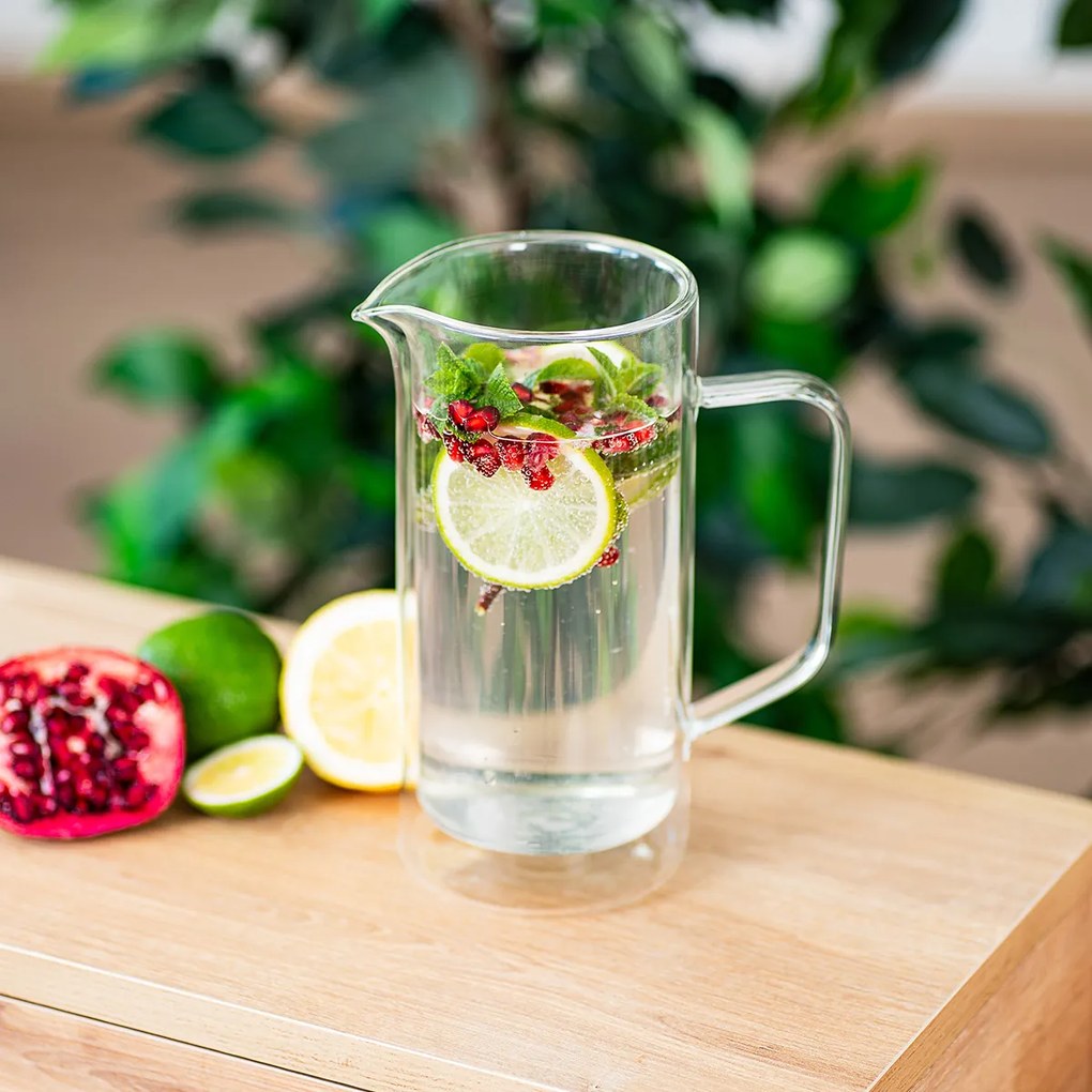 4Home Cană termică din sticlă Double Hot&Cool, 1 l