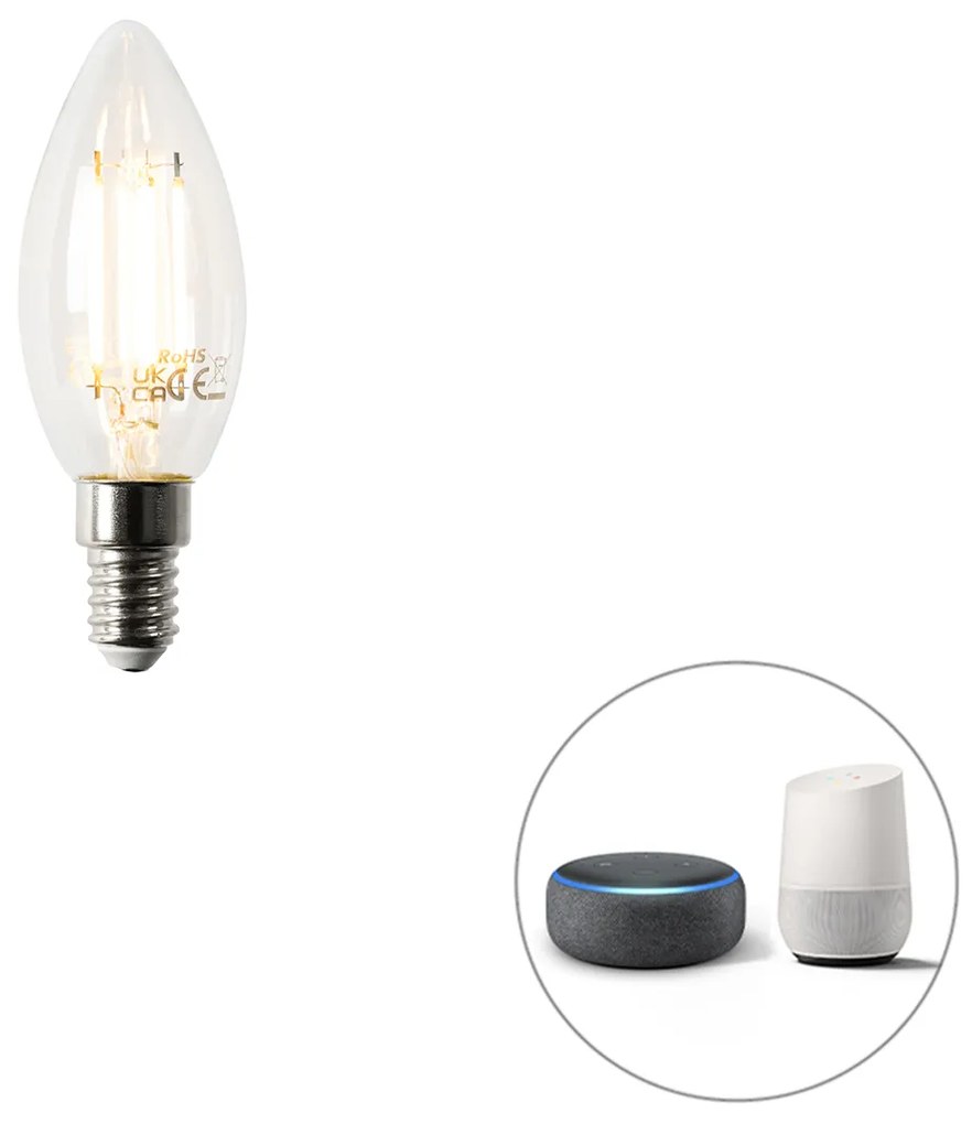 Lampă LED inteligentă E14 reglabilă B35 4,5W 470 lm 2700K