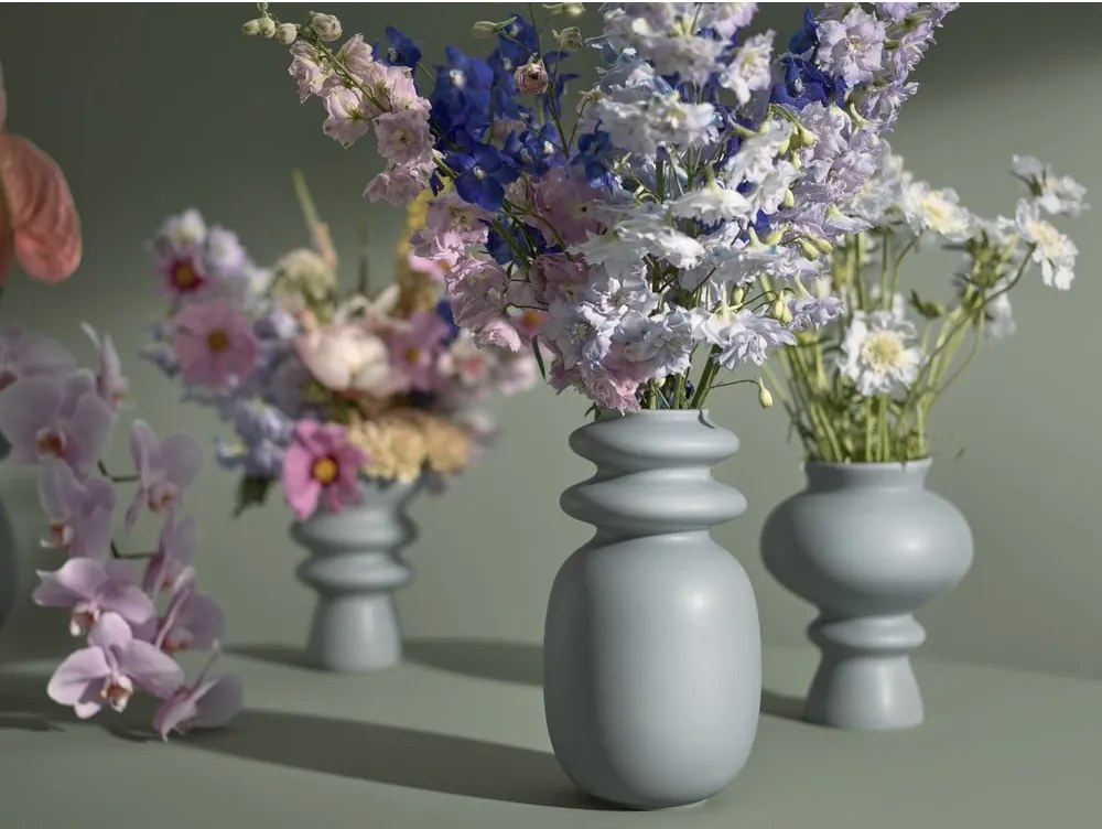 Vază din ceramică Kähler Design Kontur, înălțime 29 cm, gri-albăstrui