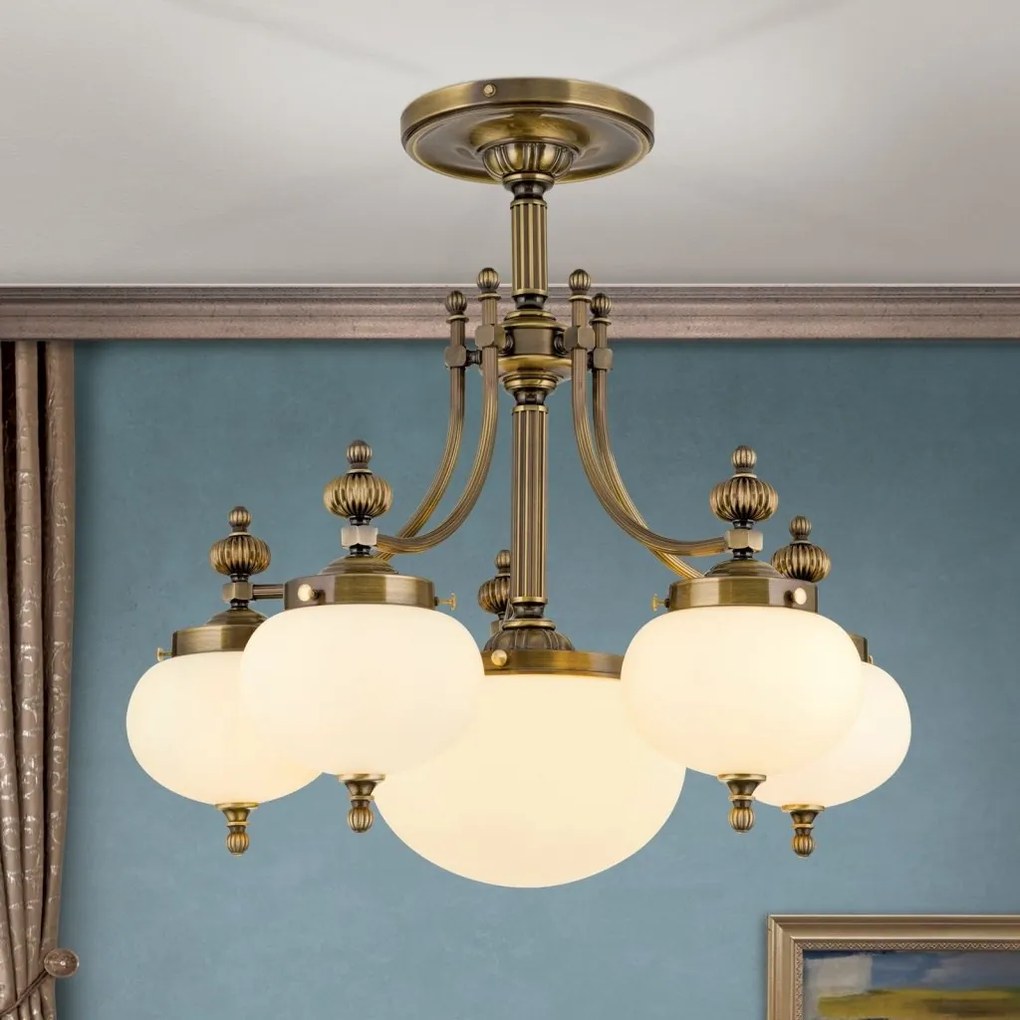 Lustra aplicata eleganta stil clasic Nostalgie 6L patina/ champagne