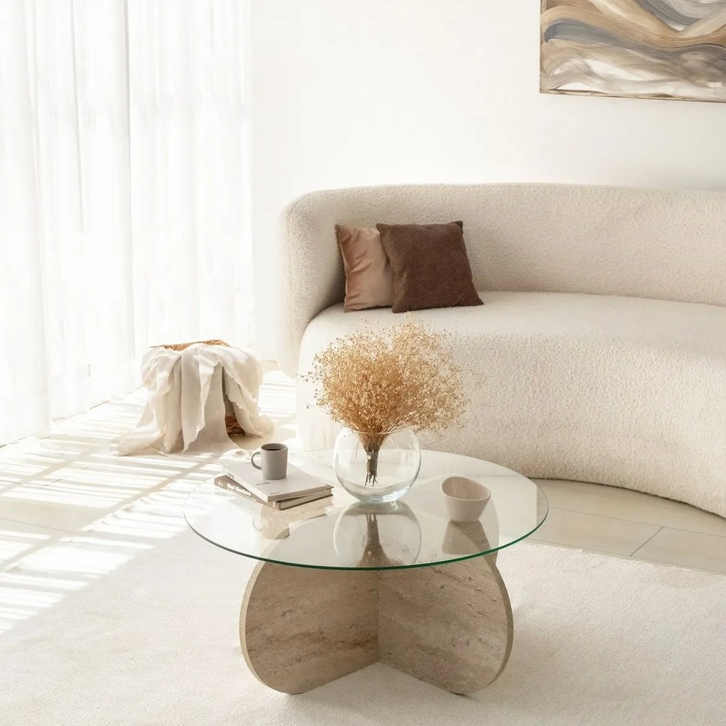Măsuță de cafea Bubble Travertine