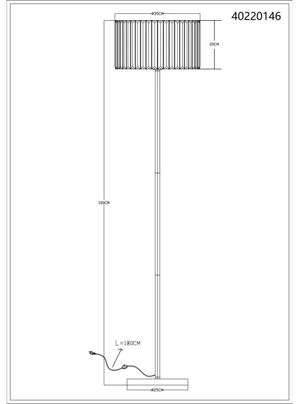 Lampadar/Lampa de podea design elegant Run 40220146 GL