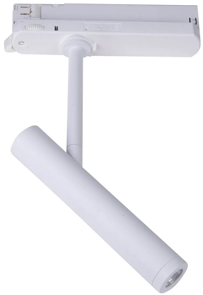 Spot LED directionabil pentru sina trifazata MAXLIGHT, PISTOL alb