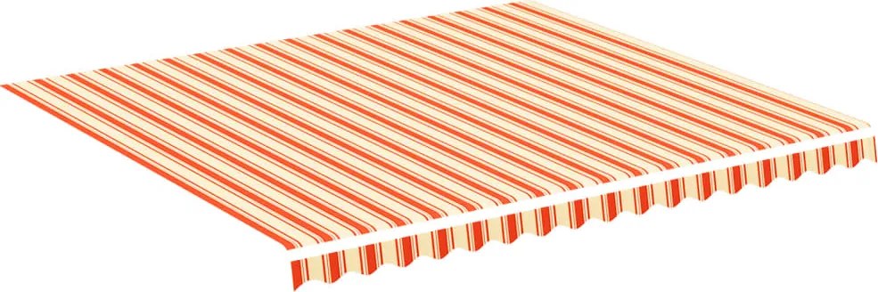 vidaXL Pânză de rezervă copertină, galben și portocaliu, 4x3,5 m