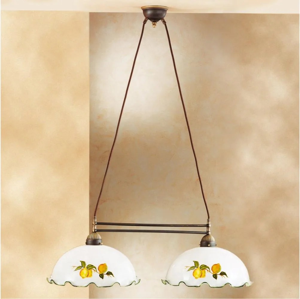 Kolarz 731.82.117 - Lustră suspendată pe cablu NONNA 2xE27/75W/230V, galben-lămâie