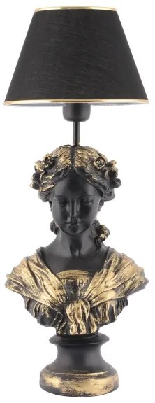 Lampă de masă OPELYA 1xE27/40W/230V negru/auriu