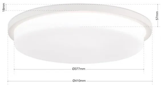 Plafoniera LED moderna LEROX 40cm alba