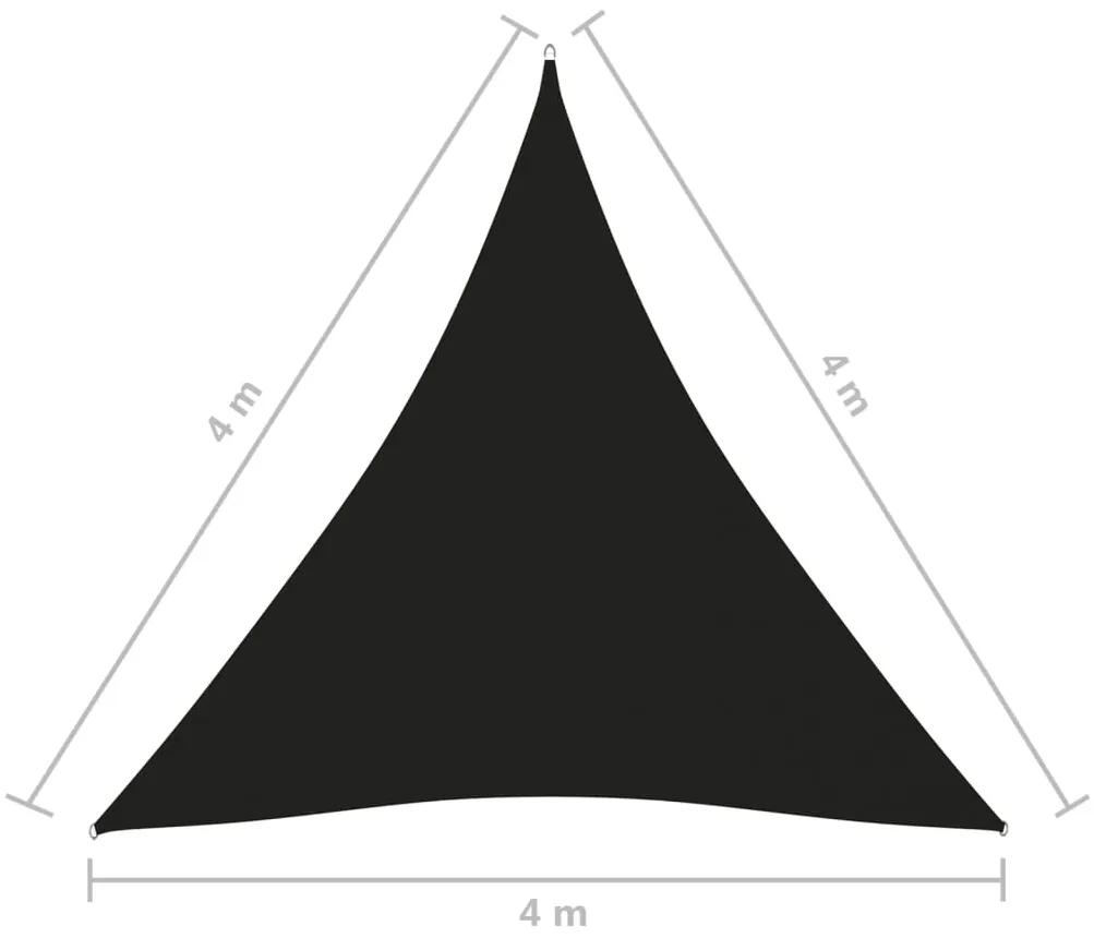 Parasolar, negru, 4x4x4 m, tesatura oxford, triunghiular Negru, 4 x 4 x 4 m