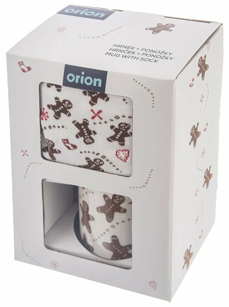 Cană ceramică Orion Omul de turtă dulce, 0,35 l +cadou Șosete pentru bărbați