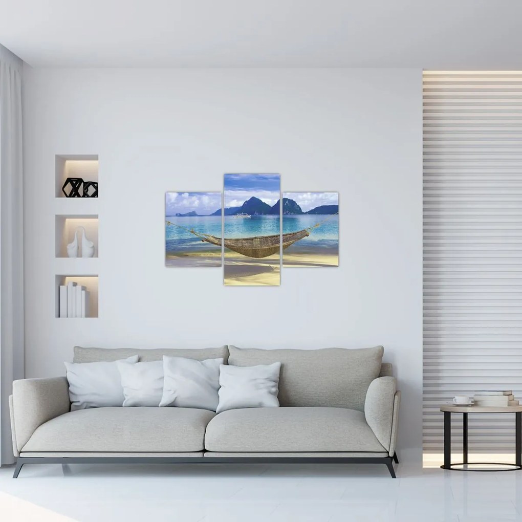 Tablou - Hamac pe plajă (90x60 cm)