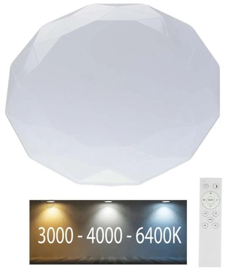 Plafonieră LED reglabilă 60W/230V 3000K/4000K/6500K + telecomandă