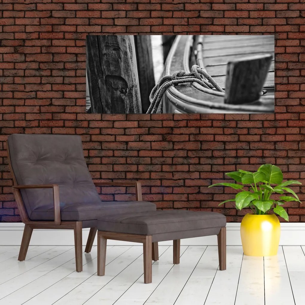 Tablou - O barcă legată (120x50 cm)