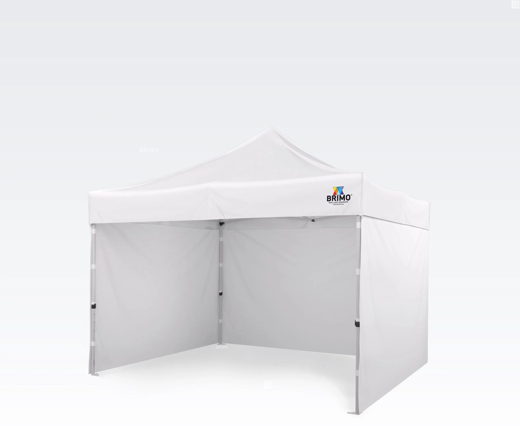 Cort pavilion pliabil 3x3m - cu 3 pereți - Alb