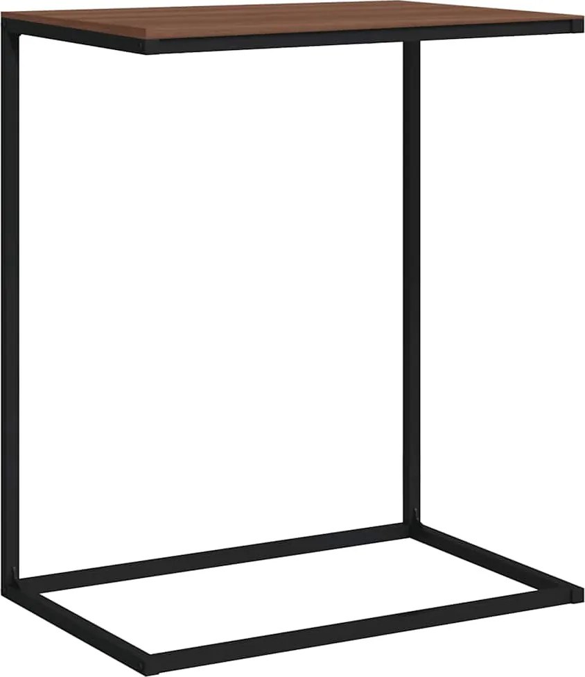 vidaXL Masă laterală, negru, 55x35x66 cm, lemn compozit