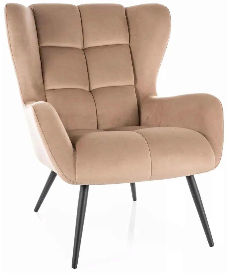 Fotoliu Louis velvet bej Blu28