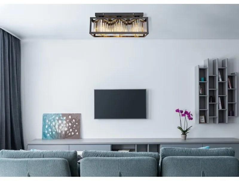 Plafoniera design modern Mathilde negru mat