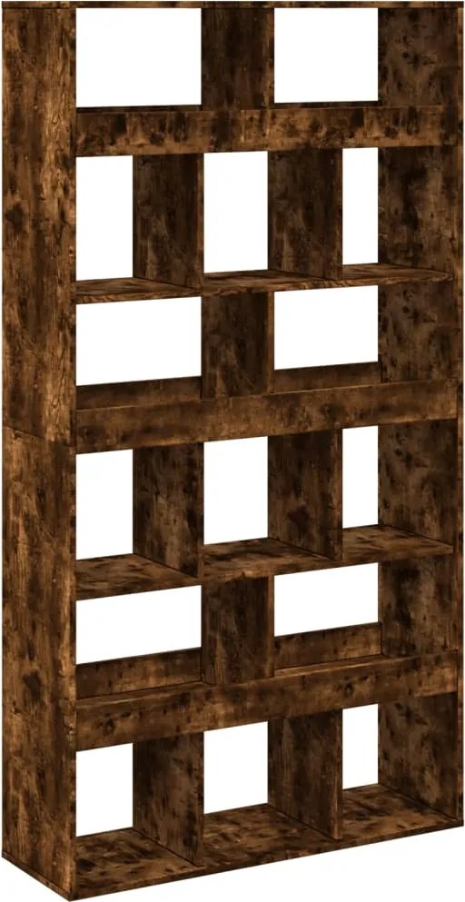 vidaXL Bibliotecă, stejar fumuriu, 100x33x187,5 cm, lemn prelucrat