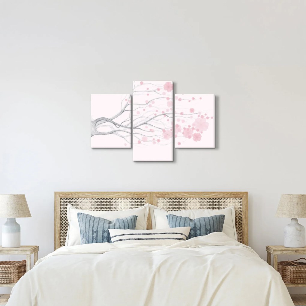 Tablou - Flori roz (90x60 cm)