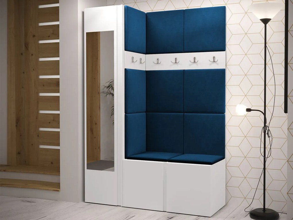 Mobilier hol Tovenaz X (albastru) (cu oglindă). 1104776
