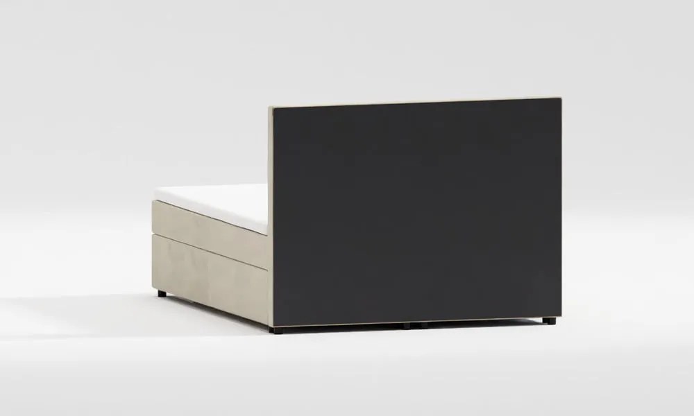 Pat boxspring bej cu spațiu de depozitare 200x200 cm Rico – Ropez