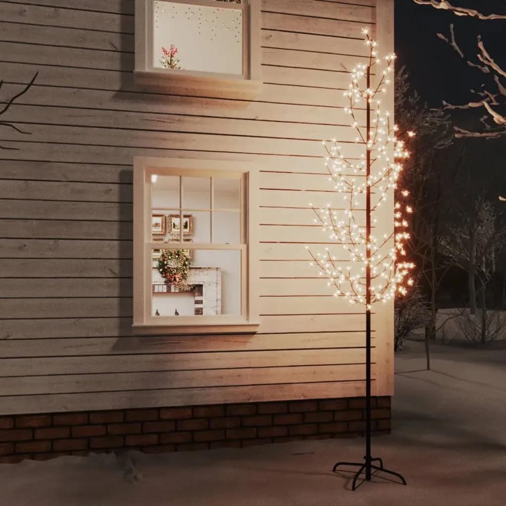 Copac cu flori de cires cu LED, 368 LED-uri alb calde, 300 cm 300 cm, 1