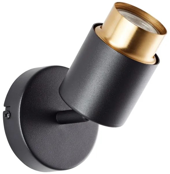 Brilliant - Aplică spot LED de perete COVELO 1xGU10/5W/230V negru/auriu