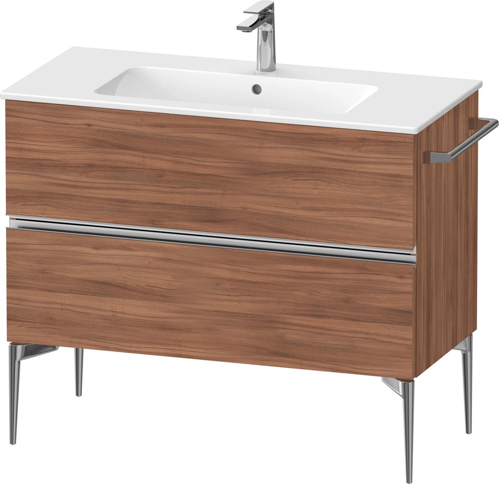 Duravit Sivida dulap 101x47.7x59.1 cm sub chiuveta pe perete nucă-crom SV4645010790000