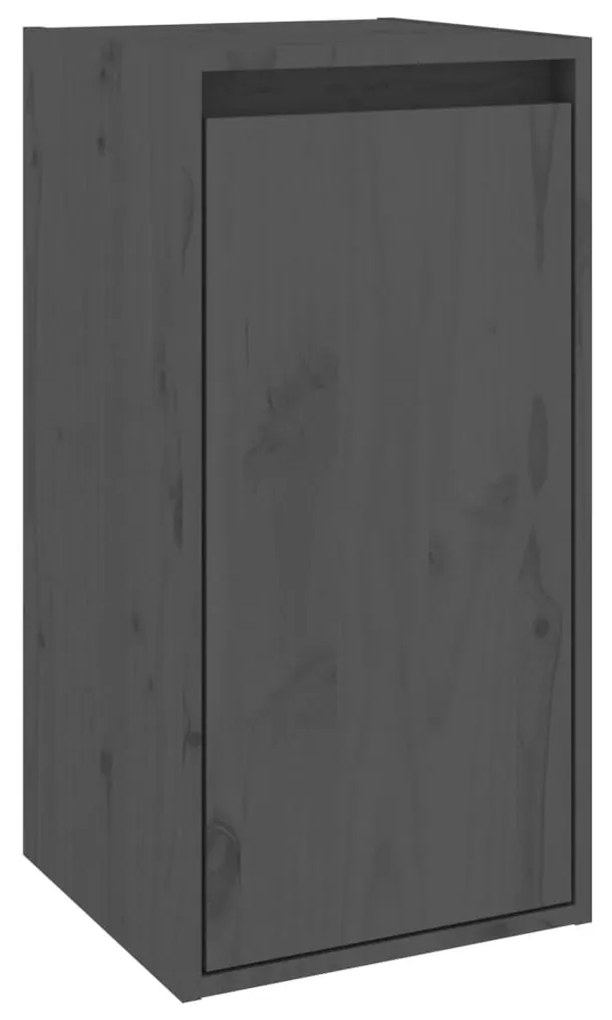 813489 vidaXL Dulap de perete, gri, 30x30x60 cm, lemn masiv de pin