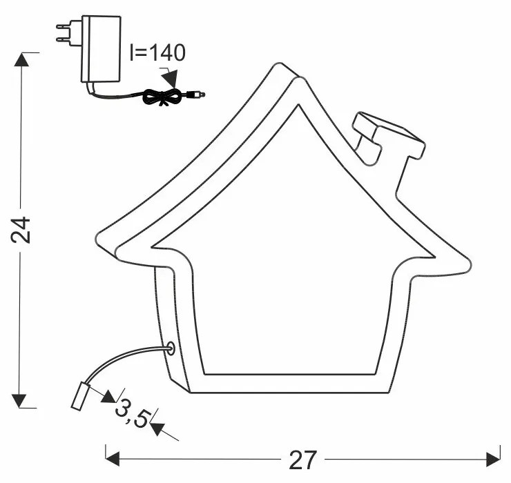 Veioză pentru copii albastră House – Candellux Lighting