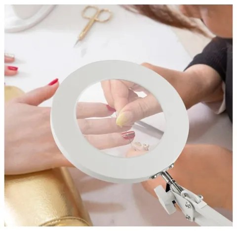 Lampă LED dimabilă de masă cu lupă Extol LED/8W/5V 2900/4500/7500K alb