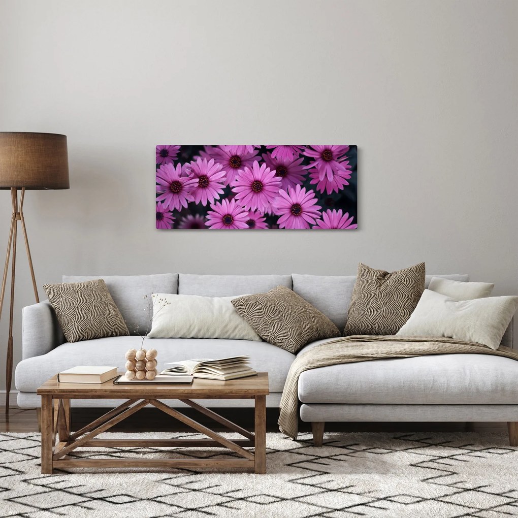 Tablou cu florile roz (120x50 cm)