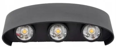 Aplică LED de exterior ARROW 6xLED/1W/230V IP54 negru