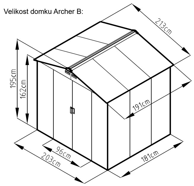 ARCHER B domček zelený
