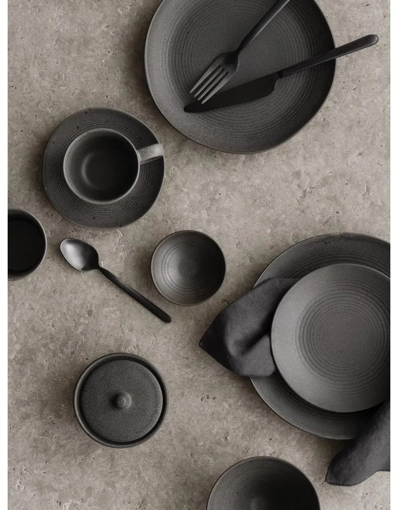 Tacâmuri negre din oțel inoxidabil 16 buc. Stella – Blomus